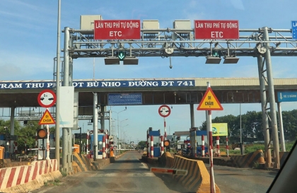 Bình Phước: Mức thu tại trạm thu phí Thuận Phú và trạm thu phí Bù Nho